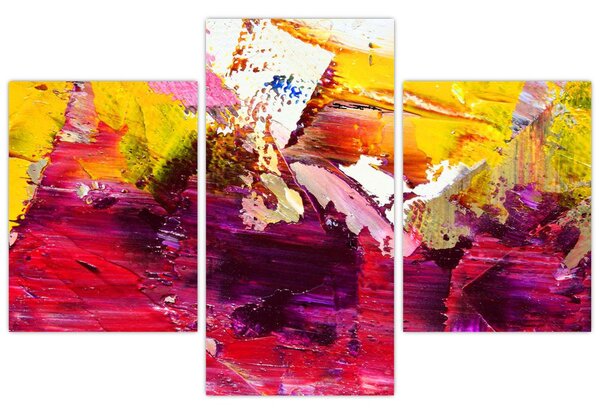 Slika apstrakcije - slikanje (90x60 cm)