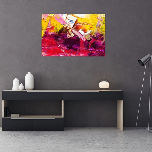 Slika apstrakcije - slikanje (90x60 cm)