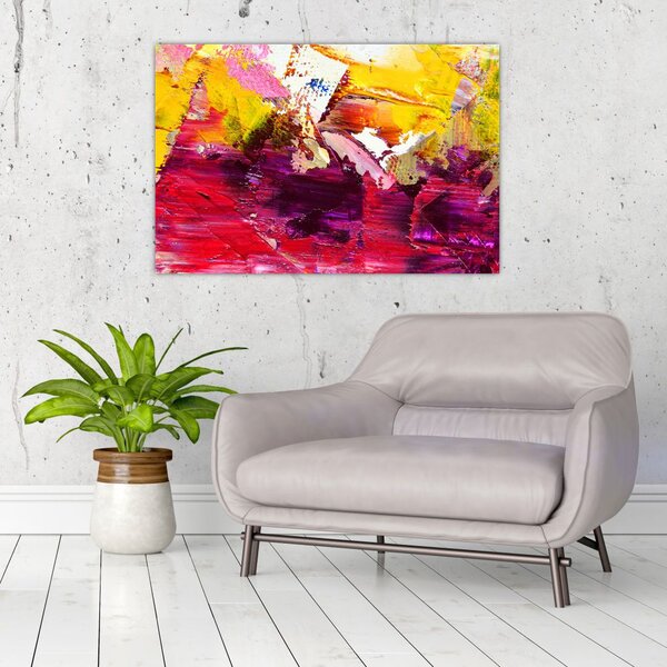 Slika apstrakcije - slikanje (90x60 cm)