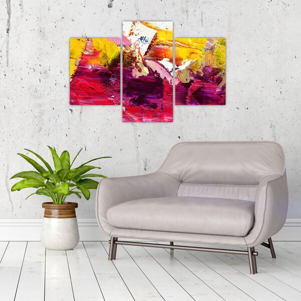 Slika apstrakcije - slikanje (90x60 cm)