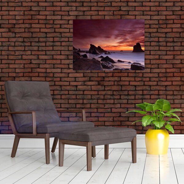 Slika zalaska sunca na obali (70x50 cm)