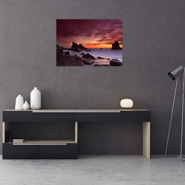 Slika zalaska sunca na obali (70x50 cm)