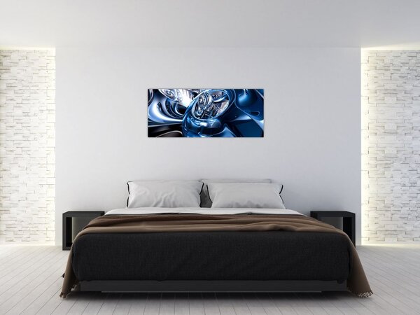 Slika apstrakcije - krugovi (120x50 cm)
