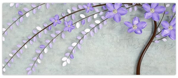 Slika - Ljubičasta kiša (120x50 cm)
