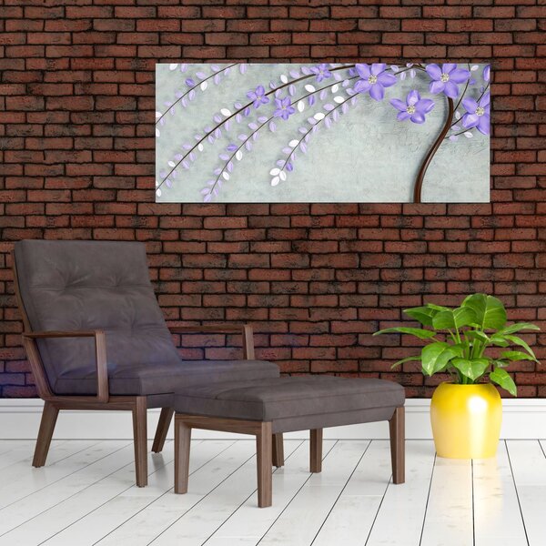 Slika - Ljubičasta kiša (120x50 cm)