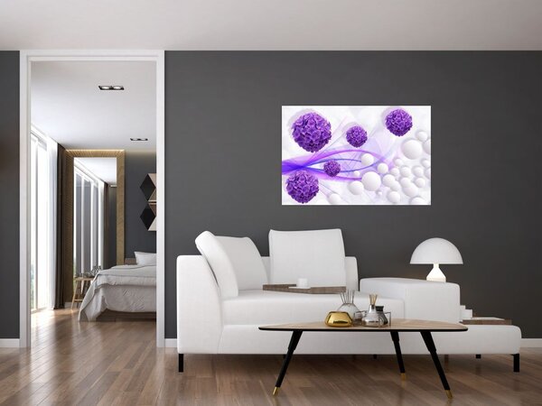 Slika - Kugle, kuglice, cvijeće, ... (90x60 cm)