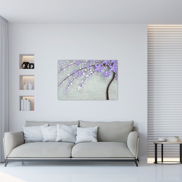 Slika - Ljubičasta kiša (90x60 cm)
