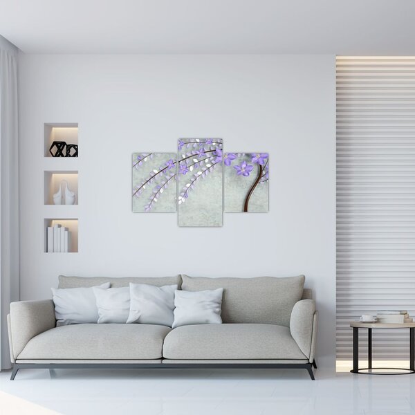 Slika - Ljubičasta kiša (90x60 cm)