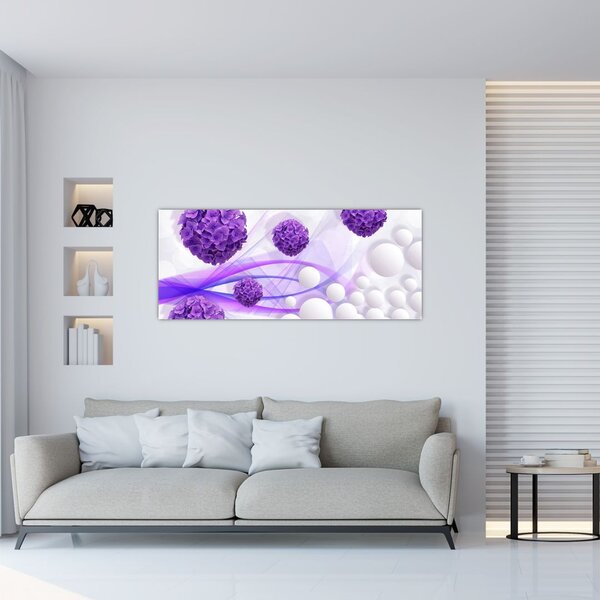 Slika - Kugle, kuglice, cvijeće, ... (120x50 cm)