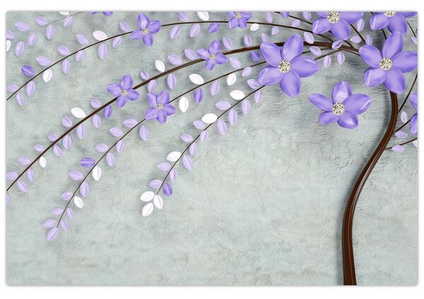 Slika - Ljubičasta kiša (90x60 cm)
