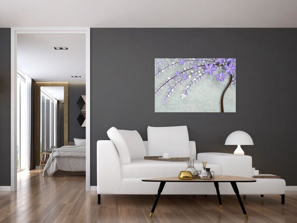 Slika - Ljubičasta kiša (90x60 cm)