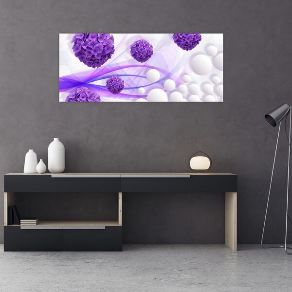 Slika - Kugle, kuglice, cvijeće, ... (120x50 cm)