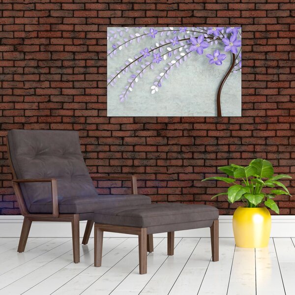 Slika - Ljubičasta kiša (90x60 cm)