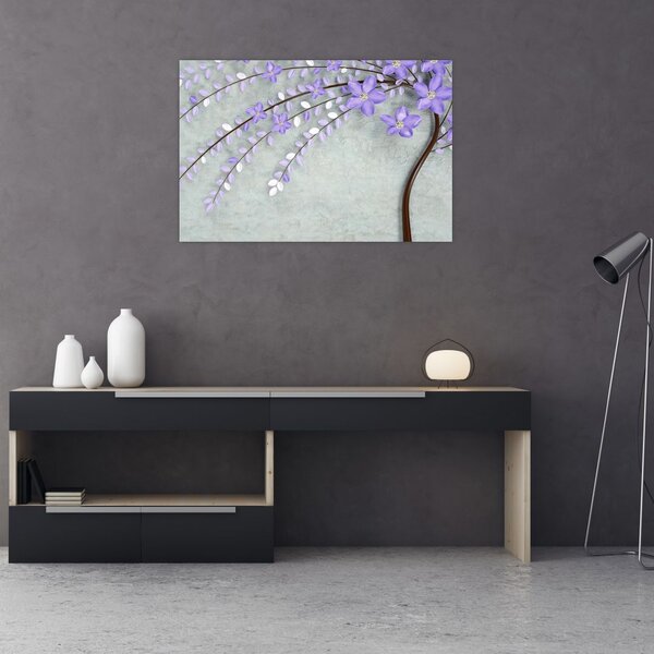 Slika - Ljubičasta kiša (90x60 cm)