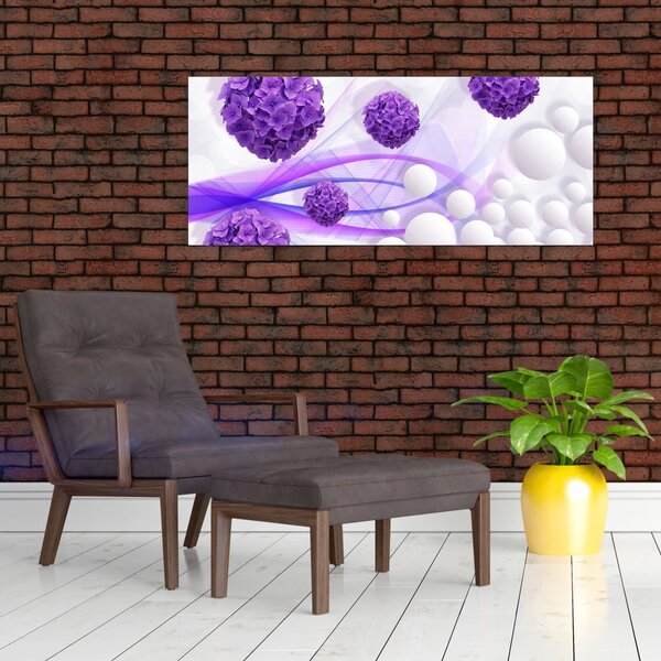Slika - Kugle, kuglice, cvijeće, ... (120x50 cm)