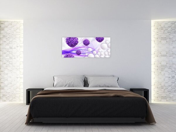 Slika - Kugle, kuglice, cvijeće, ... (120x50 cm)