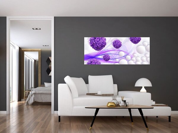 Slika - Kugle, kuglice, cvijeće, ... (120x50 cm)