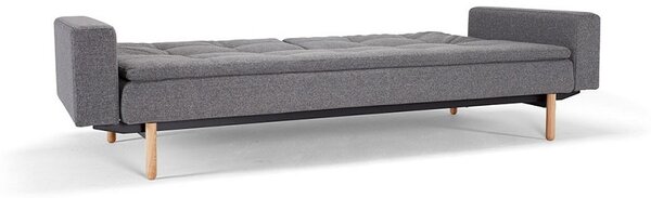 Kauč DUBLEXO SOFA BED s rukonaslonima i s svjeto drvenim nogicama