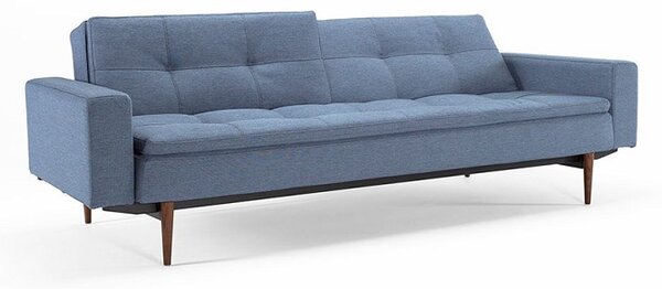 Kauč DUBLEXO SOFA BED s rukonaslonima i s tamno stileto drvenim nogicama