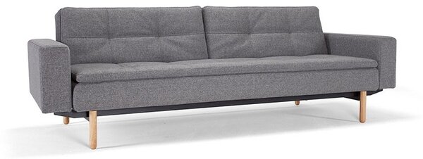 Kauč DUBLEXO SOFA BED s rukonaslonima i s svjeto drvenim nogicama