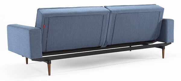 Kauč DUBLEXO SOFA BED s rukonaslonima i s tamno stileto drvenim nogicama
