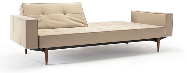 Kauč SPLITBACK SOFA BED s rukonaslonima i tamno stileto drvenim nogicama