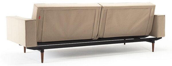 Kauč SPLITBACK SOFA BED s rukonaslonima i tamno stileto drvenim nogicama