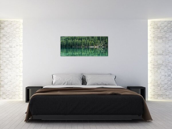 Slika - Četinari uz jezero (120x50 cm)