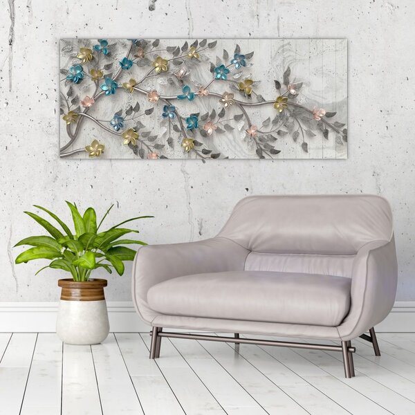 Slika- Na grani - apstrakcija (120x50 cm)