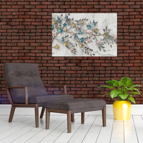 Slika- Na grani - apstrakcija (90x60 cm)