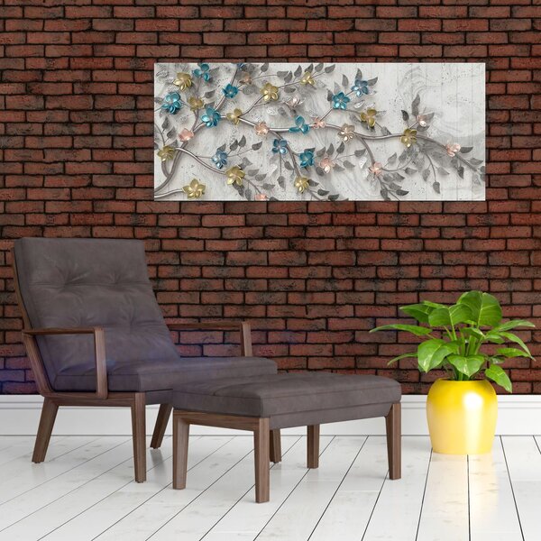 Slika- Na grani - apstrakcija (120x50 cm)