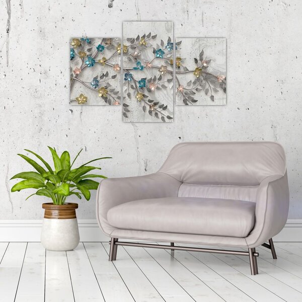 Slika- Na grani - apstrakcija (90x60 cm)