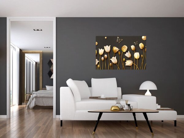 Slika - Tulipani - apstrakcija (90x60 cm)