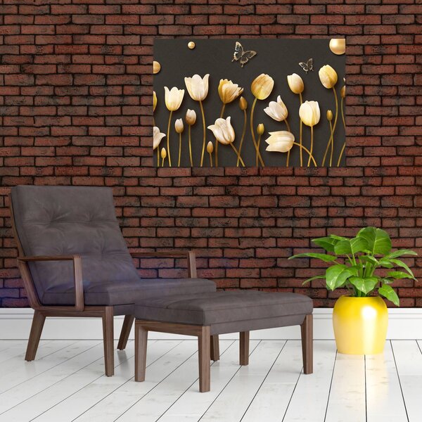 Slika - Tulipani - apstrakcija (90x60 cm)