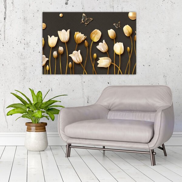 Slika - Tulipani - apstrakcija (90x60 cm)