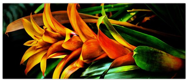 Slika narančastog buketa (120x50 cm)