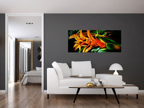 Slika narančastog buketa (120x50 cm)