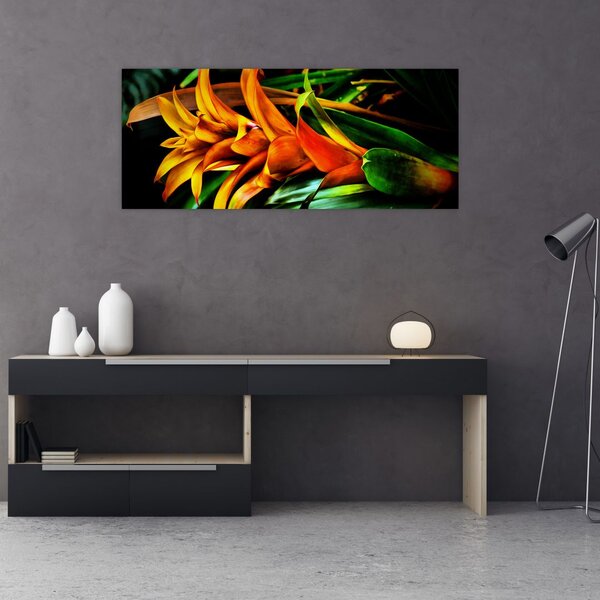 Slika narančastog buketa (120x50 cm)