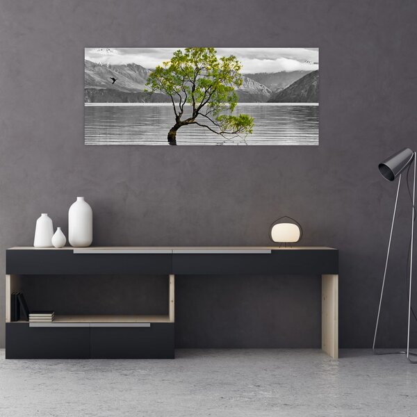 Slika stabla usred jezera (120x50 cm)