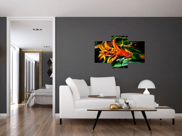 Slika narančastog buketa (90x60 cm)