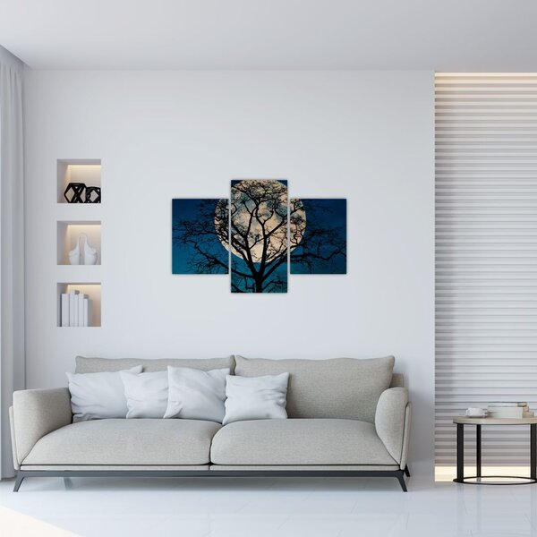 Slika stabla s punim mjesecom (90x60 cm)