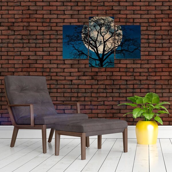 Slika stabla s punim mjesecom (90x60 cm)