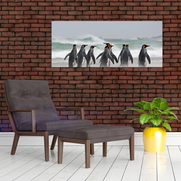 Slika pingvina uz ocean (120x50 cm)