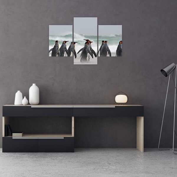 Slika pingvina uz ocean (90x60 cm)