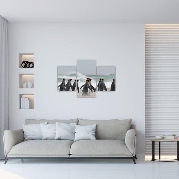 Slika pingvina uz ocean (90x60 cm)