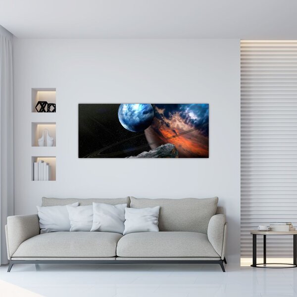 Slika planeta u svemiru (120x50 cm)