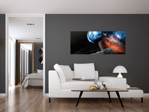 Slika planeta u svemiru (120x50 cm)