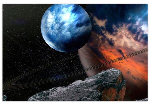 Slika planeta u svemiru (90x60 cm)