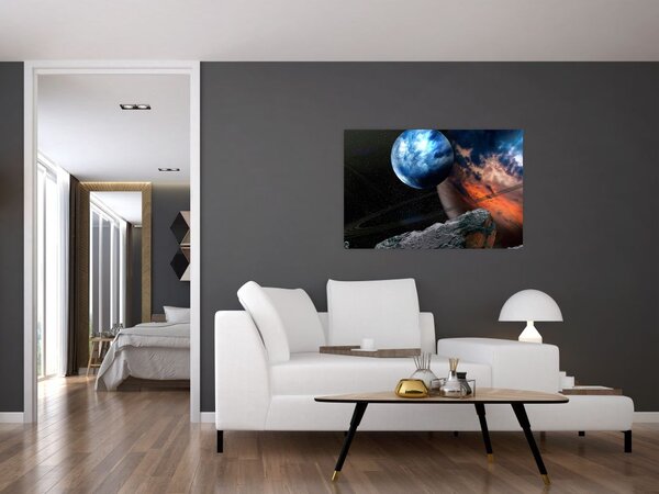 Slika planeta u svemiru (90x60 cm)