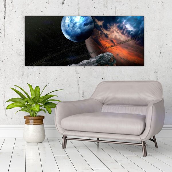 Slika planeta u svemiru (120x50 cm)